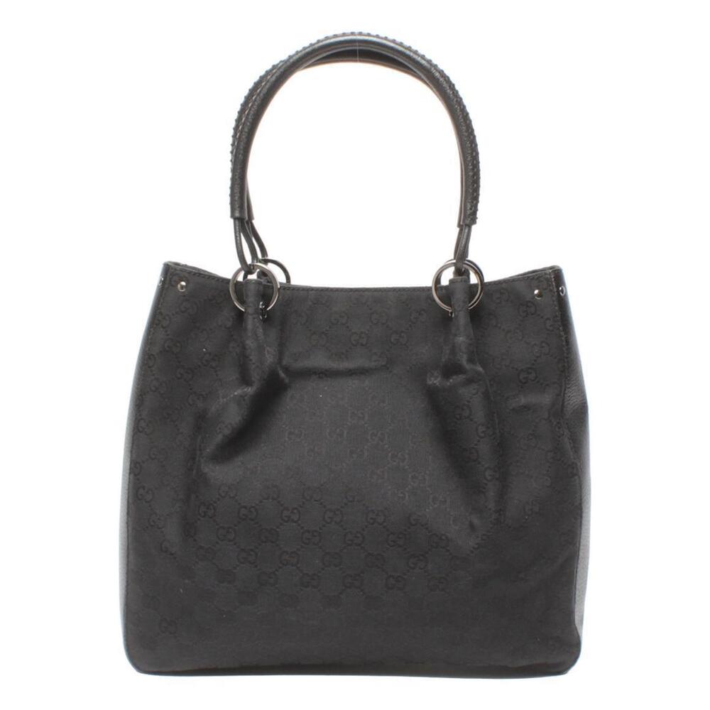 Gucci monogram bag leather canvas GG Black tote